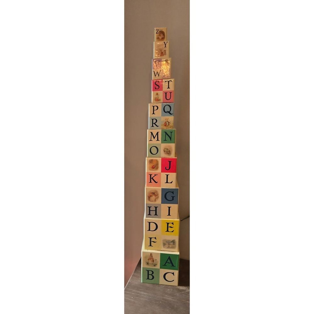 Peter Rabbit Nesting Blocks Beatrix Potter Stackable Toy Set Alphabet Counting - Picture 6 of 9